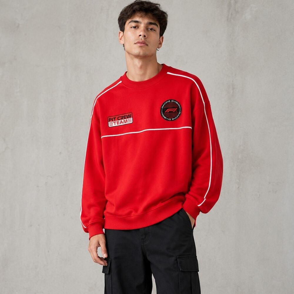 Formula 1 F1 Racing Division Pit Crew Team Red Sweatshirt Small Hybrid Apparel